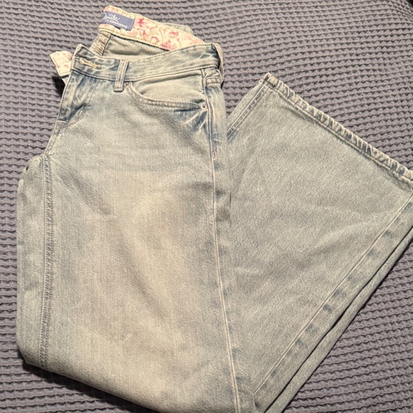 Aeropostale Denim - Aeropostale Demetria collab Faded Light Blue Wide-Leg Jeans